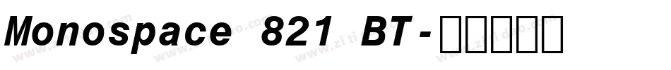 Monospace 821 BT字体转换